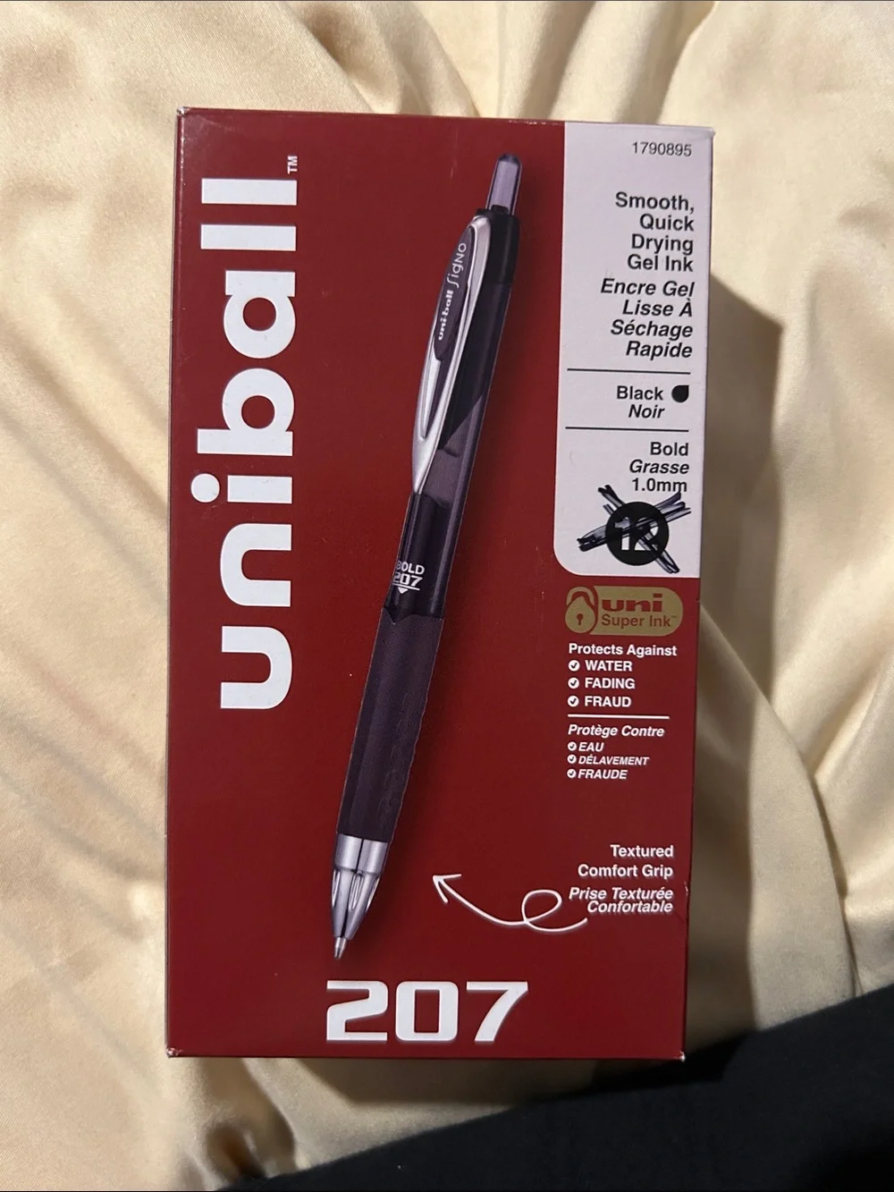 Uni-ball 207 Bold 1.0mm Black Gel Pen - Pack